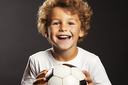 开心的足球少年图片