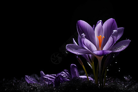 盛放的紫色花朵图片