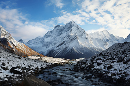 雪峰美景图片