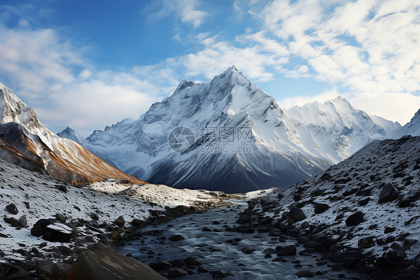 雪峰美景图片