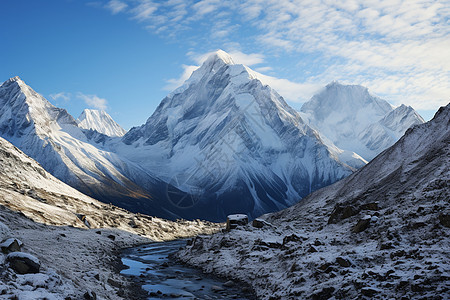 冬日雪山背景图片