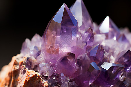 紫色水晶簇图片