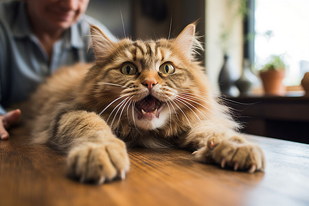 一只可爱猫咪背景图片