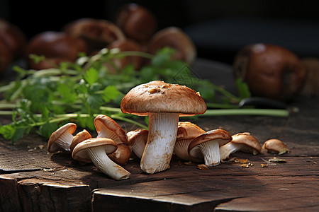 野生香菇野生食用菌背景