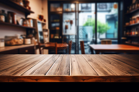 餐厅桌面摆拍木质桌面背景