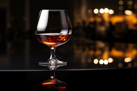 玻璃酒杯里的朗姆酒图片