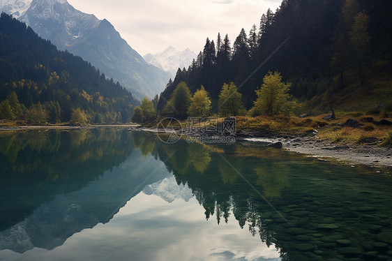 山湖风光美景图片