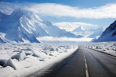 冰雪中的旅程图片