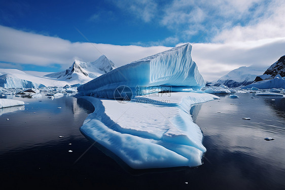 冰山覆盖的风景图片