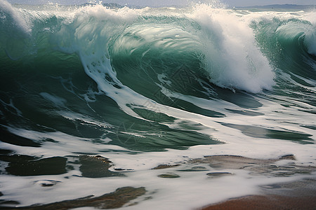 海洋里的巨浪高清图片