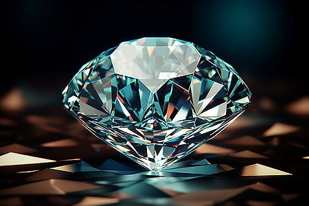 冰晶奢华的一颗钻石在背景图片