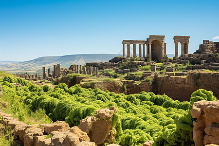 荒凉中宏伟的摩洛哥古城废墟图片