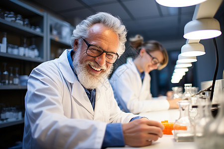 生物医药实验室的研究教授背景图片