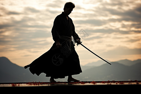 舞刀弄剑的武士图片