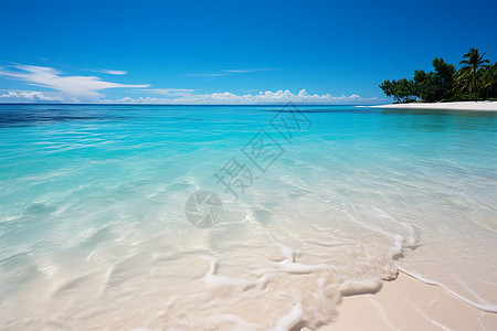碧蓝海滩的美丽景观图片