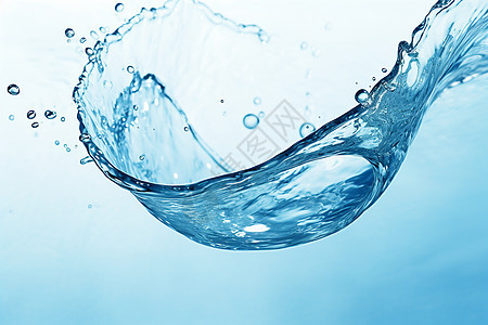 清新的蓝色水滴图片