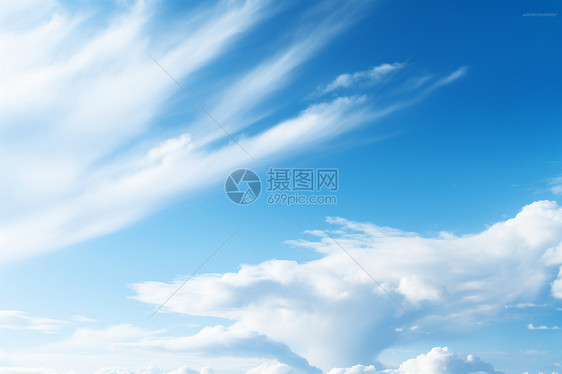 浮动的白云天空景观图片