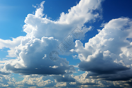 天空中飘着浓密的云层图片