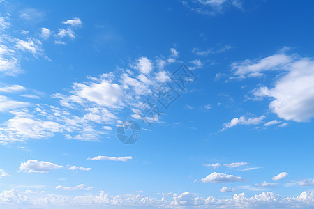 高温天气天空中的朵朵白云背景