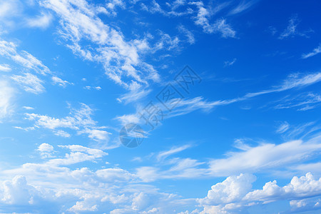 蓝天白云的自然美景图片