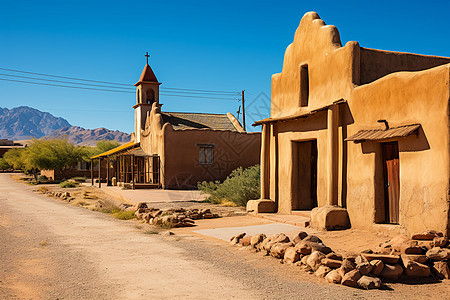 沙漠背景下的建筑图片