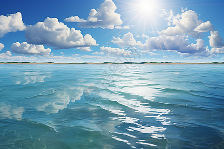 蔚蓝的大海背景图片