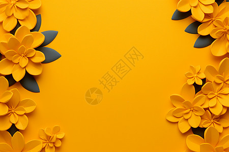 黄色的花卉背景背景图片