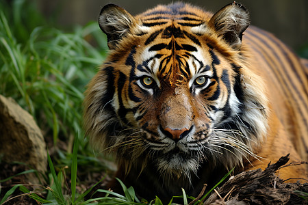 丛林王者的老虎图片
