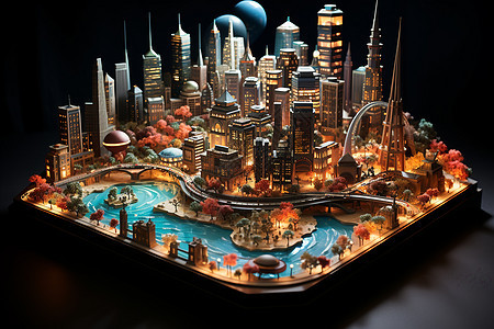 模型的城市建筑图片