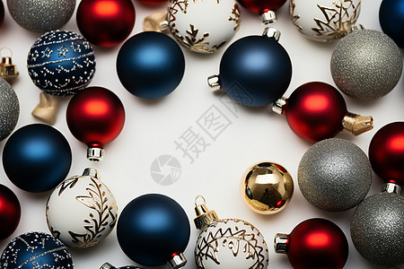 圣诞树的圣诞节装饰球图片