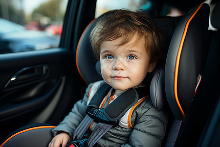 安全守护的汽车儿童座椅图片