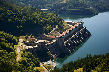 不可撼动的水力发电大坝图片