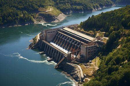 高耸的水坝图片