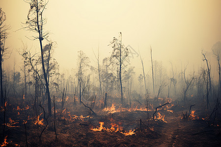 山林的意外火灾图片