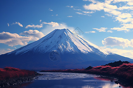 富士山日出富士山的日出背景