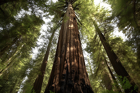 红杉巨树树冠红杉高清图片