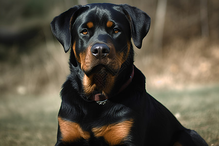 聪明伶俐的罗威纳犬图片