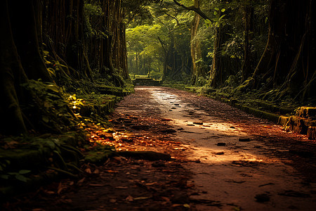 森林中神秘的小路图片