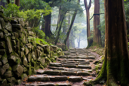 山间古道图片