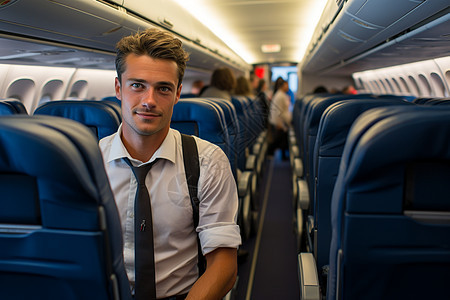 飞机上的男人背景图片