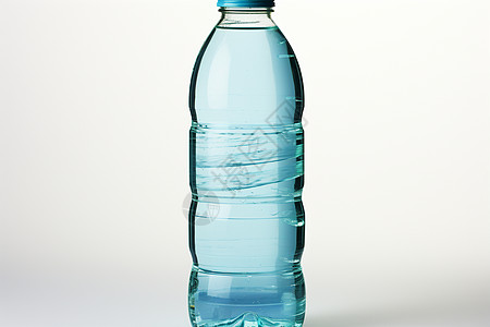 一瓶带有蓝盖子的水图片