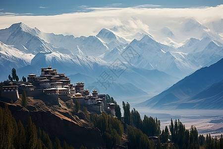 壮观的喜马拉雅山脉景观图片