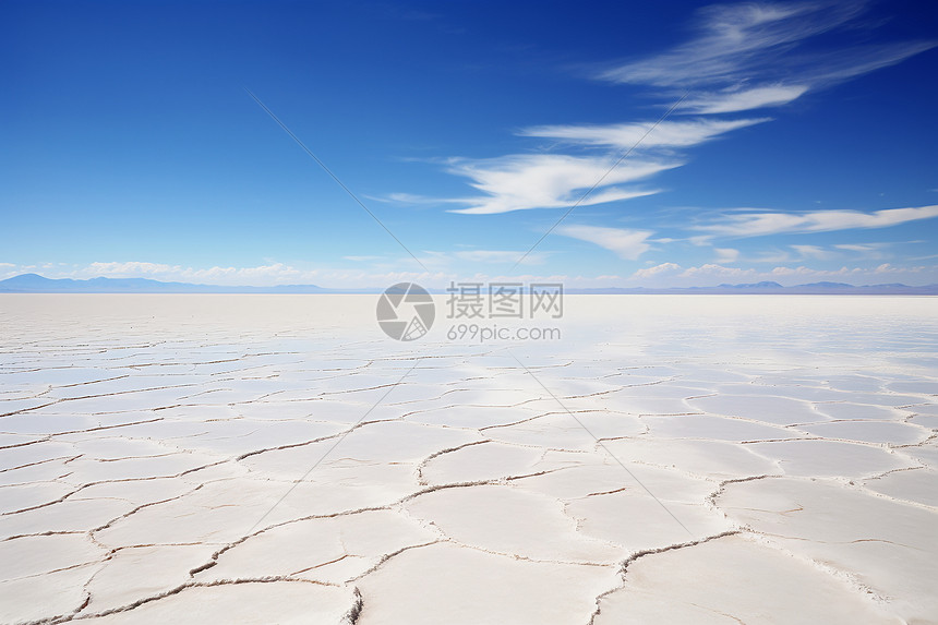 美丽的茶卡盐湖景观图片
