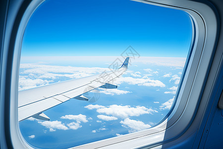 飞机窗外的云海图片