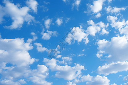 蓝天白云的天空景观图片