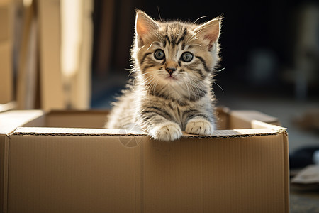 小猫好奇地望着高清图片