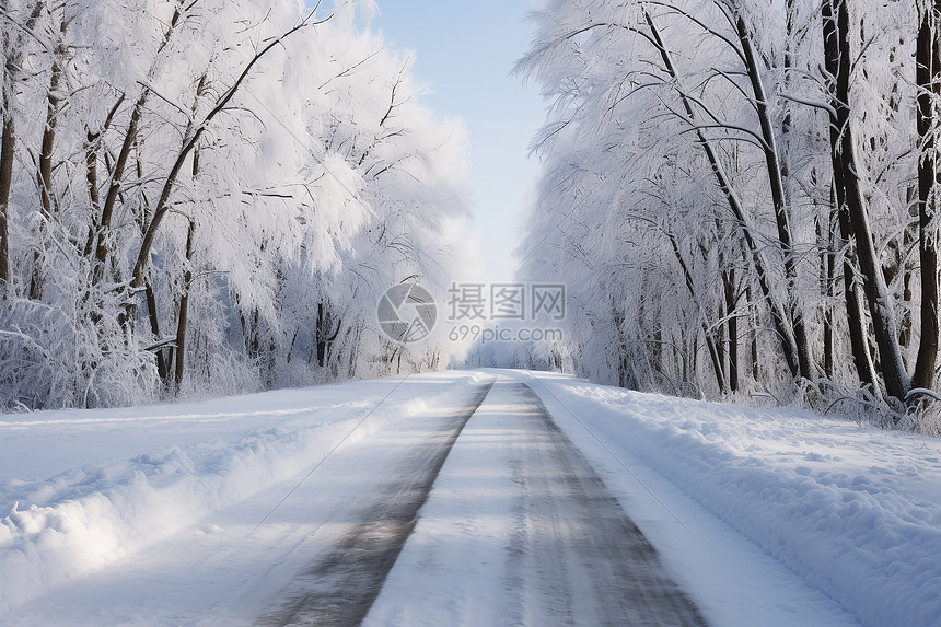 冬日白雪纷飞图片