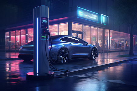 充电的新能源车辆图片