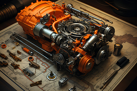 金属的引擎设备图片