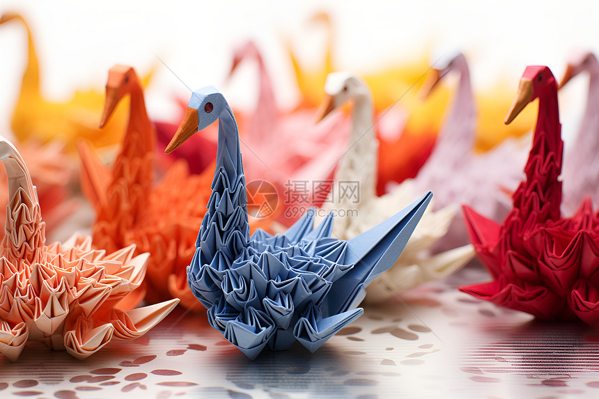 精美的折纸鹤图片